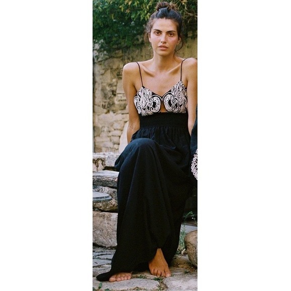 All That Remains Dresses & Skirts - All That Remains Veia silk maxi dress‎ size AU 8 / US 4 black embroidered NWT